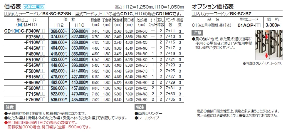 クレディアコー1型(両開き親子タイプ)【2024年版】_価格_1