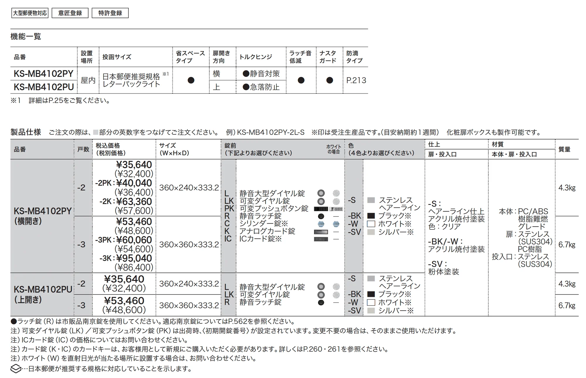 D-ALL 屋内タイプ 前入後出 MB4102_価格_1