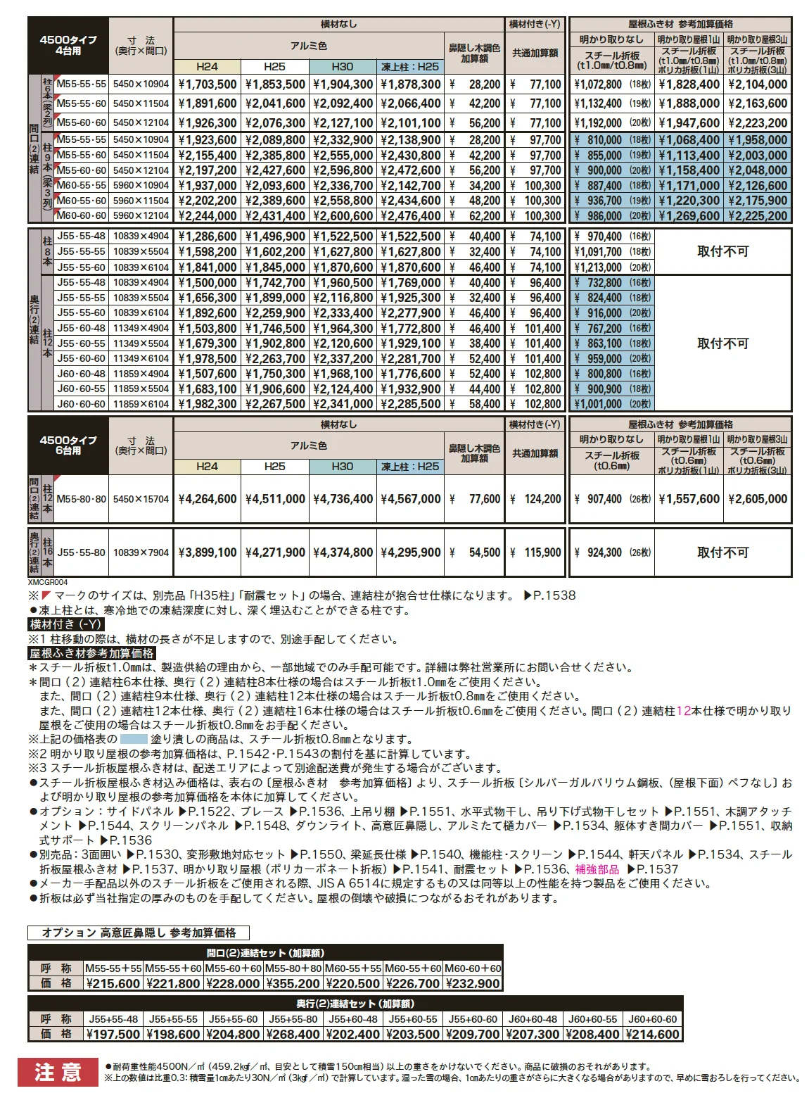 ジーポートPro/Pro G 4500タイプ 4台以上用（奥行(2)連結4台用・間口(2)連結4台/6台用）【2024年版】_価格_1