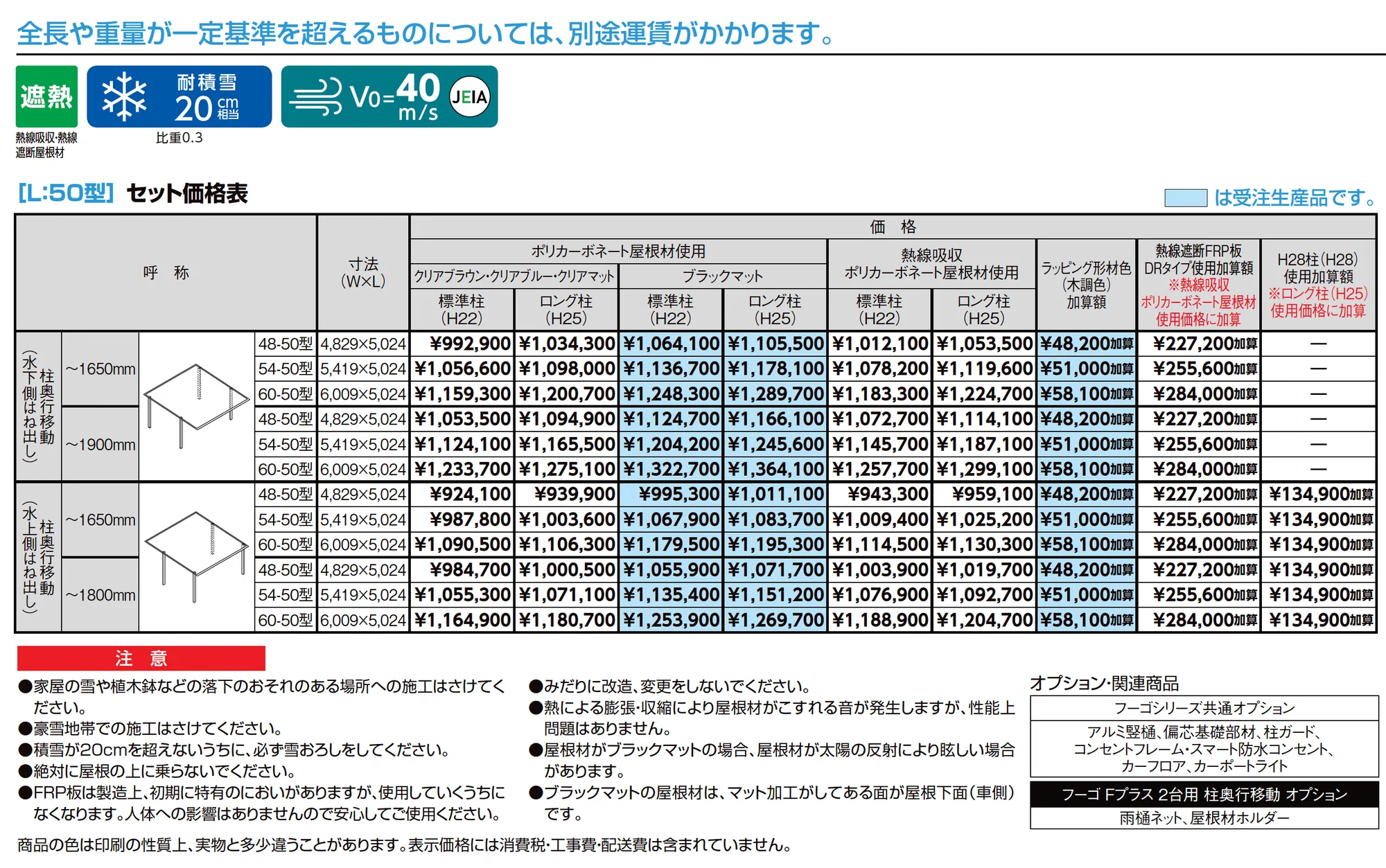 フーゴFプラス 2台用 柱奥行移動_価格_1