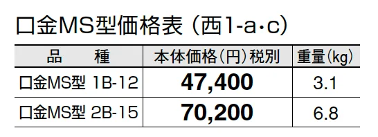 口金MS型【2024年版】_価格_3