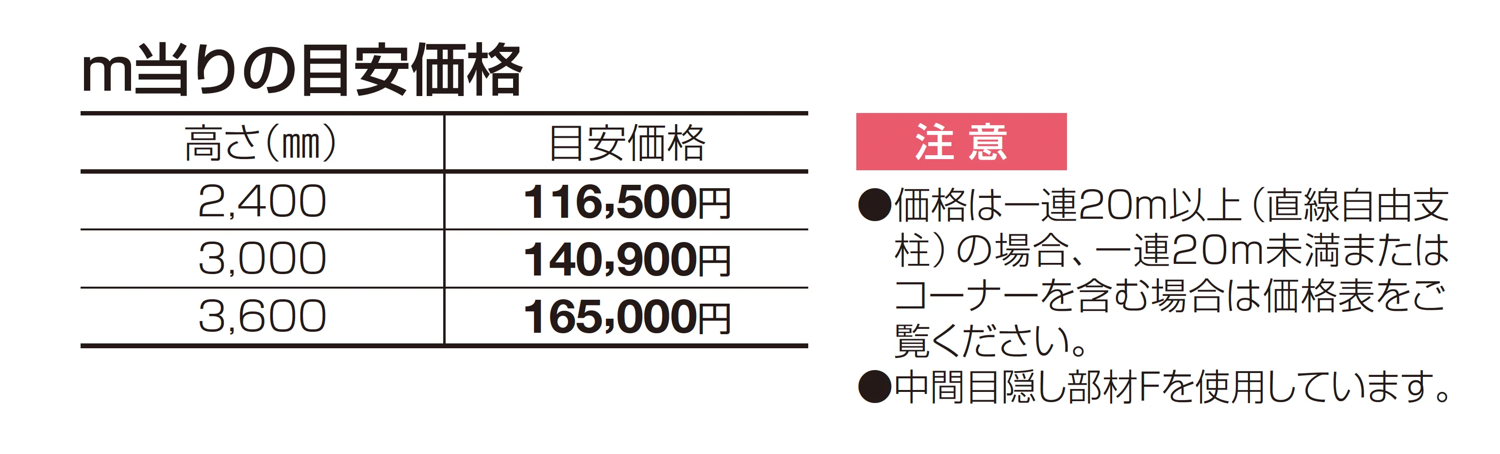ルーバーフェンス ERF2S型 2段仕様_価格_1