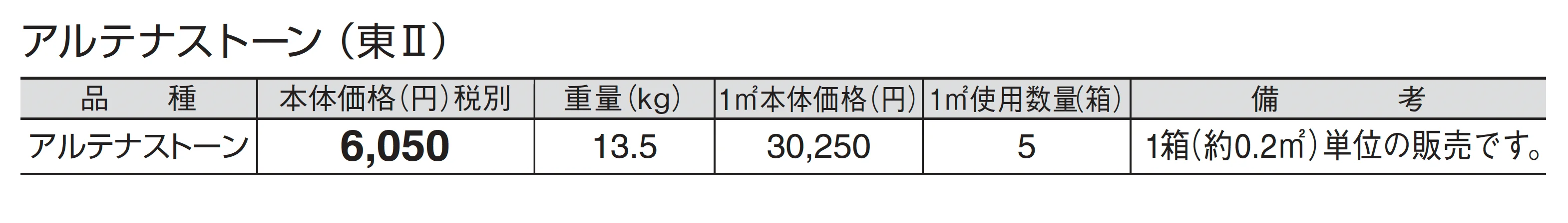 アルテナストーン_価格_2