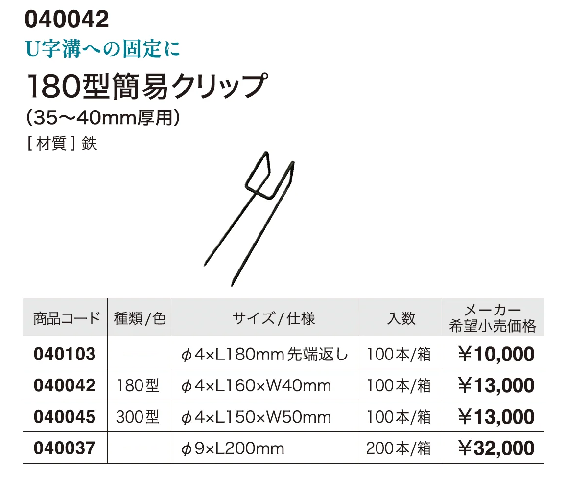 180型簡易クリップ_価格_1