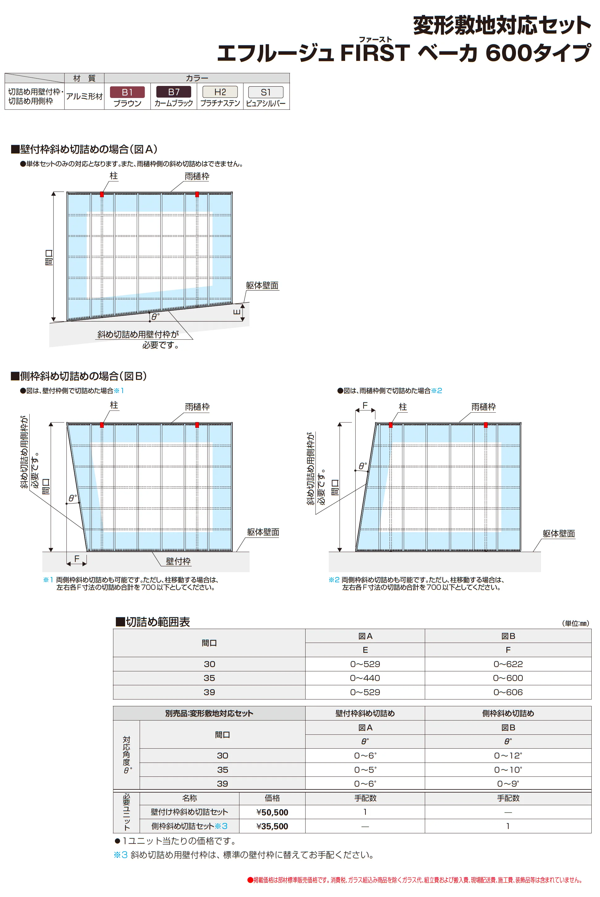エフルージュ FIRST ベーカ 600タイプ(単体/奥行延長)_価格_4