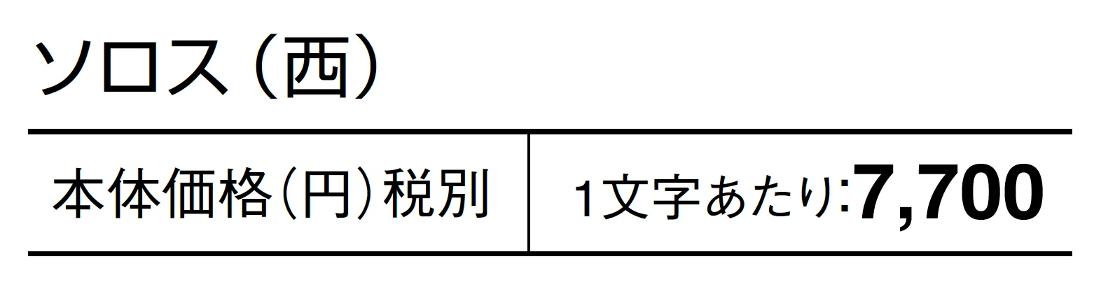 ソロス_価格_2