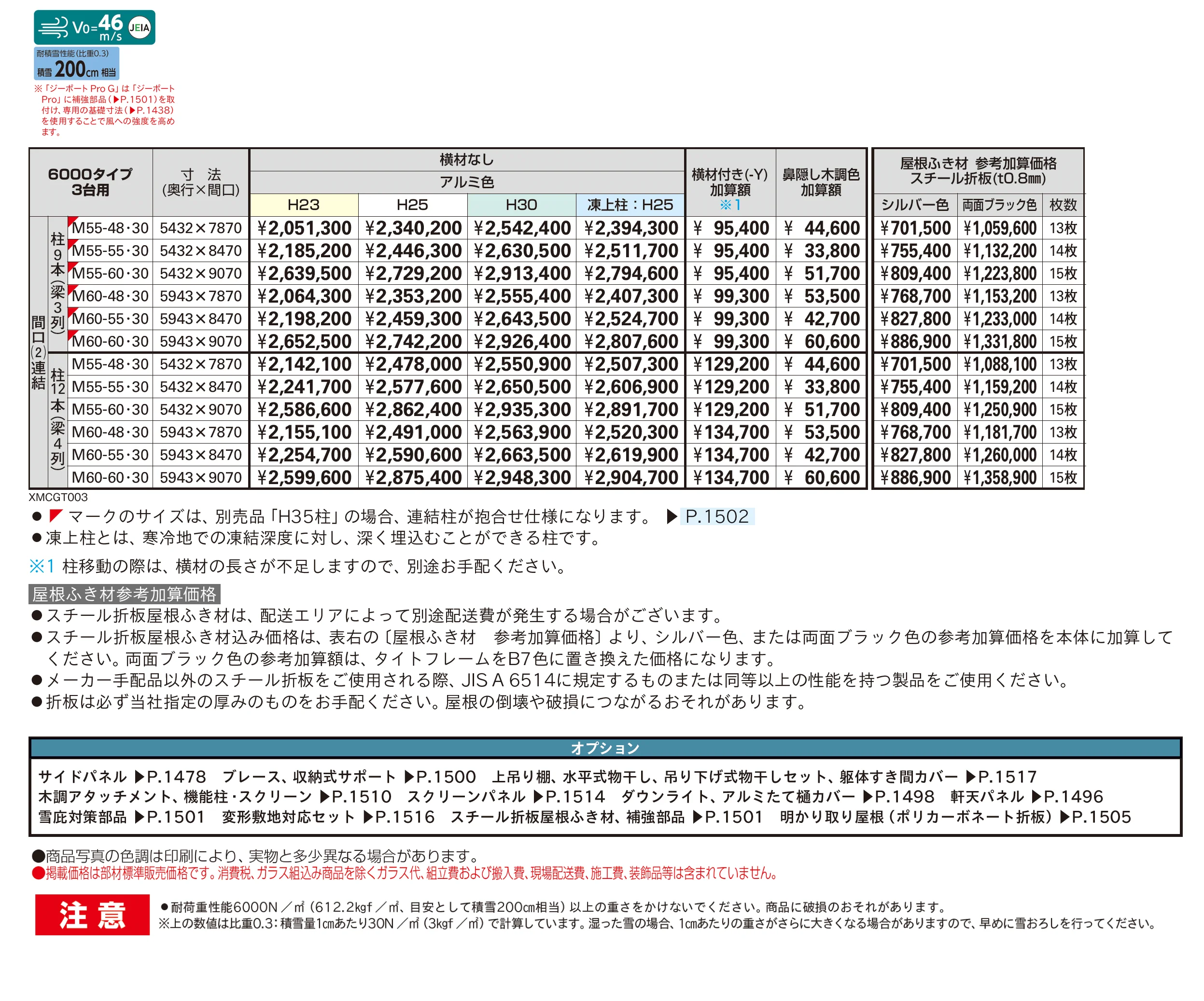 ジーポートPro/Pro G 6000タイプ 3台用(間口連結)_価格_1