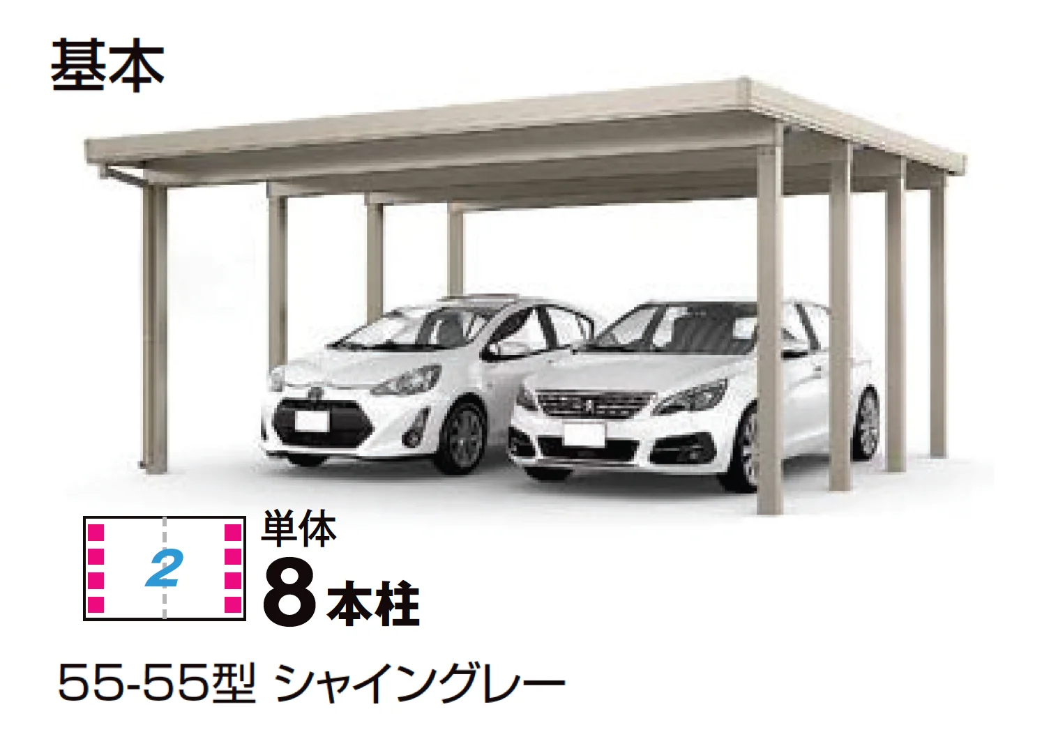 LIXILの「カーポートST 4500タイプ 2台用【2025年版】」のサブ画像2