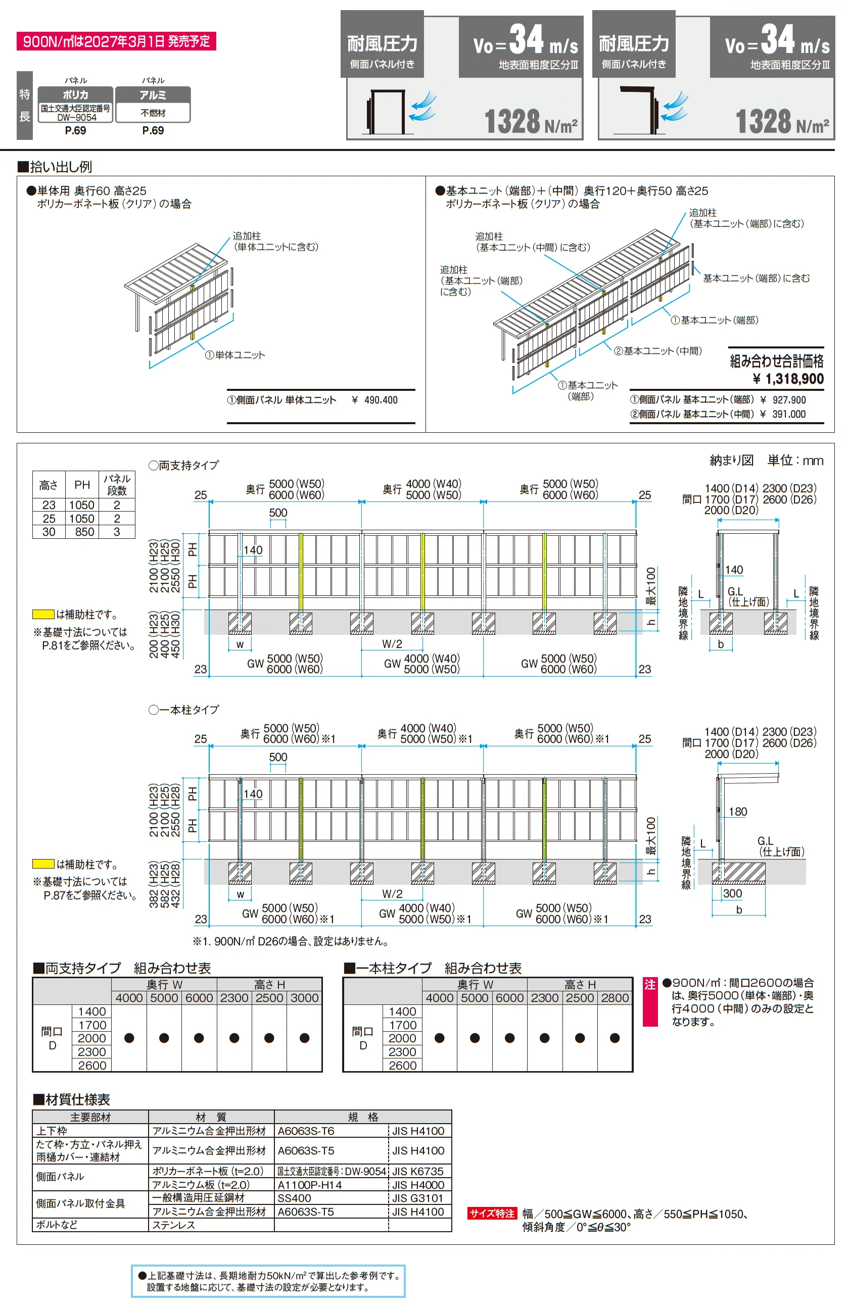 ファイブフォート 一本柱タイプ 900N/㎡基本ユニット【2027年3月1日発売予定】_価格_5