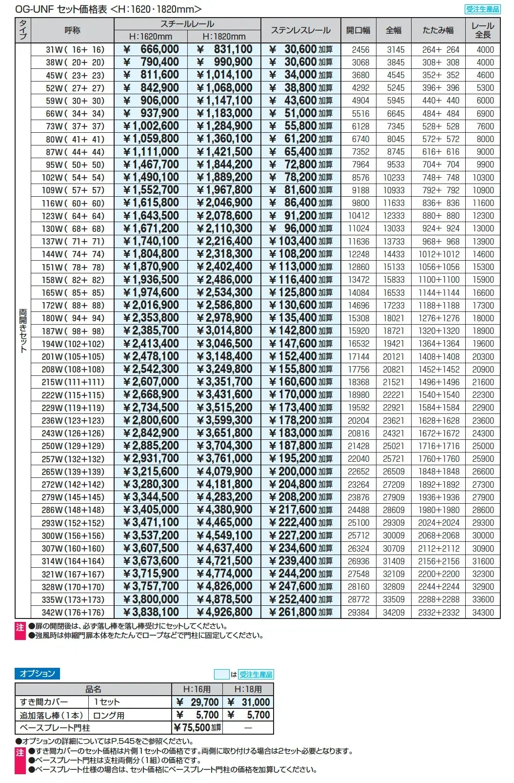 アルテンダUN型 フラットレールタイプ【2025年版】_価格_3