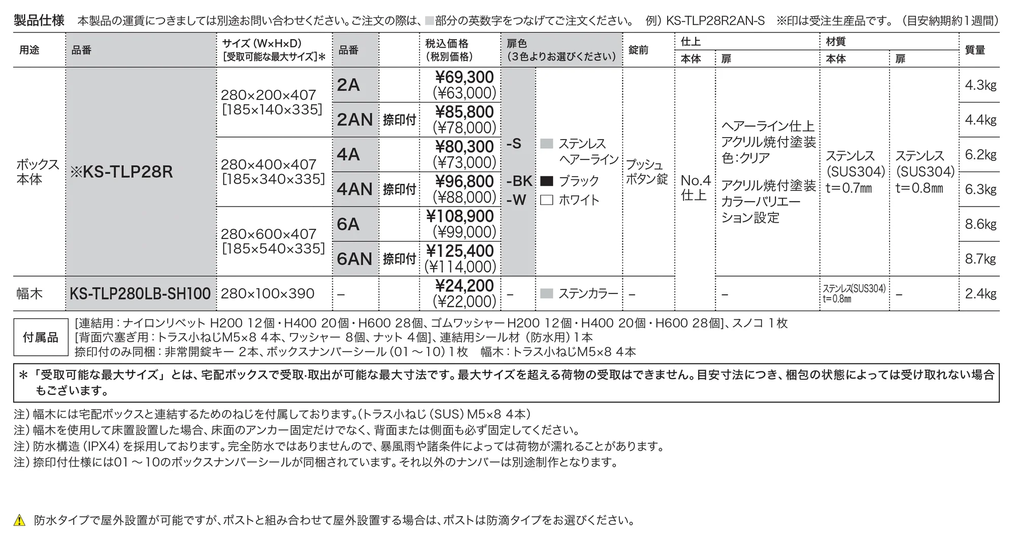 Nasta Box プチ宅 W280_価格_1