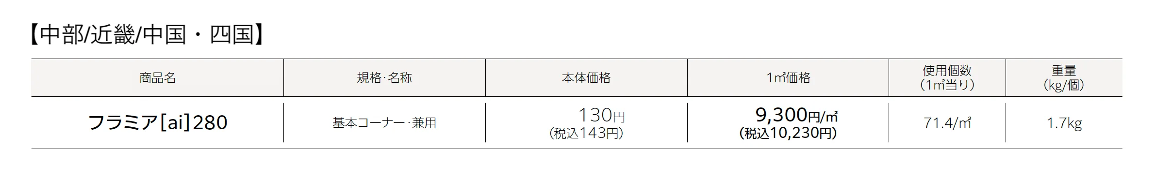 フラミア®︎(ai)280_価格_1