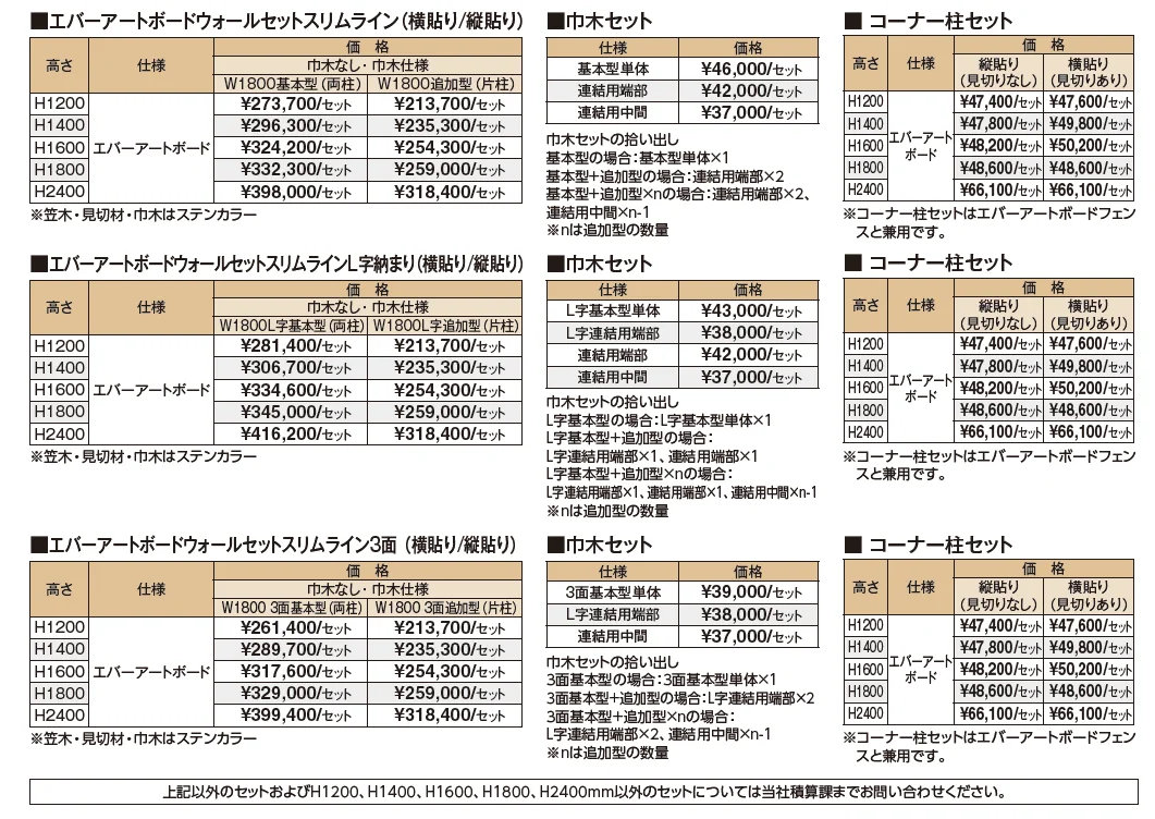 エバーアートボード®ウォールセットスリムライン【2024年版】_価格_1