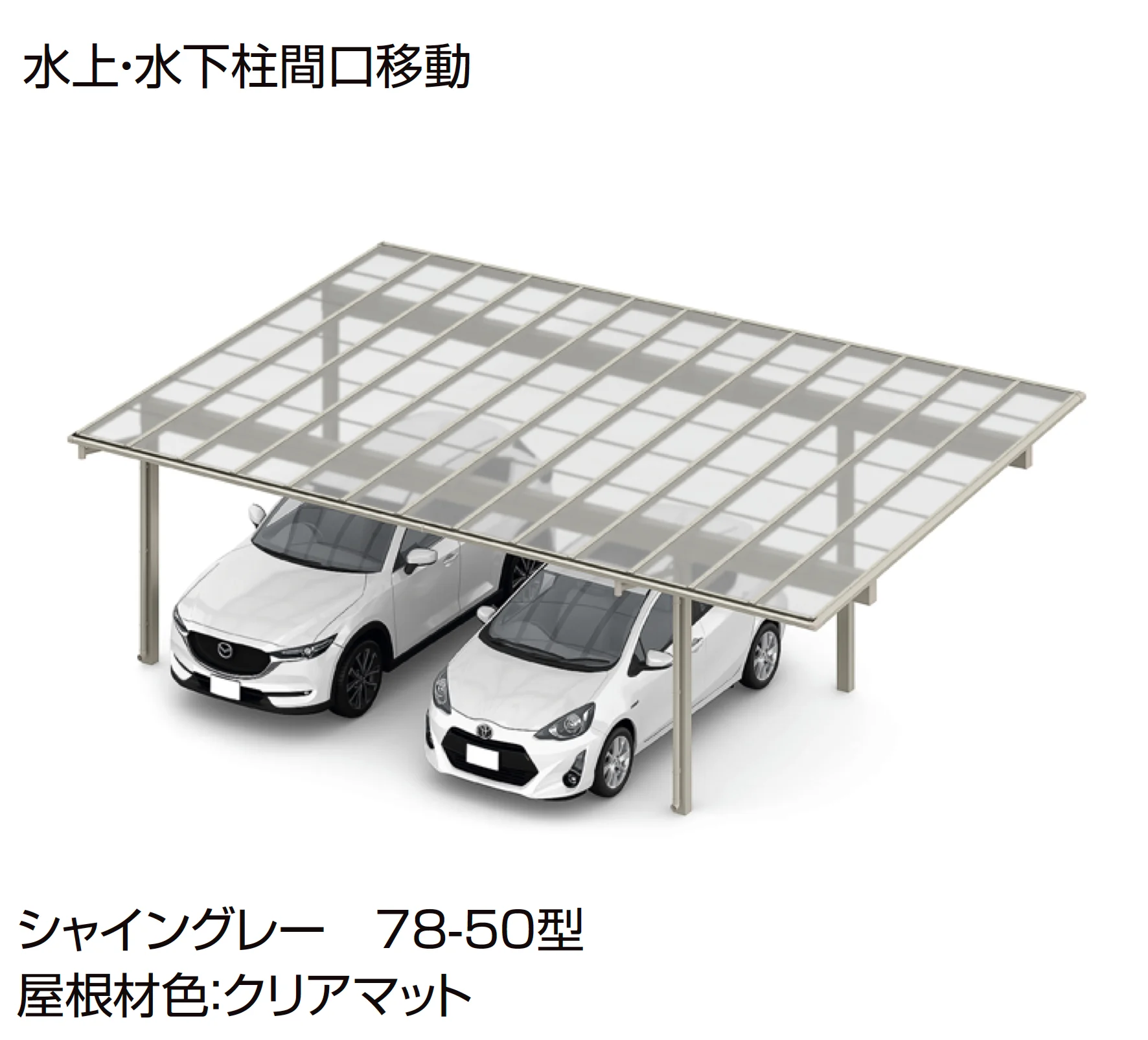 LIXILの「フーゴFプラス 3台用 柱間口移動」のサブ画像2