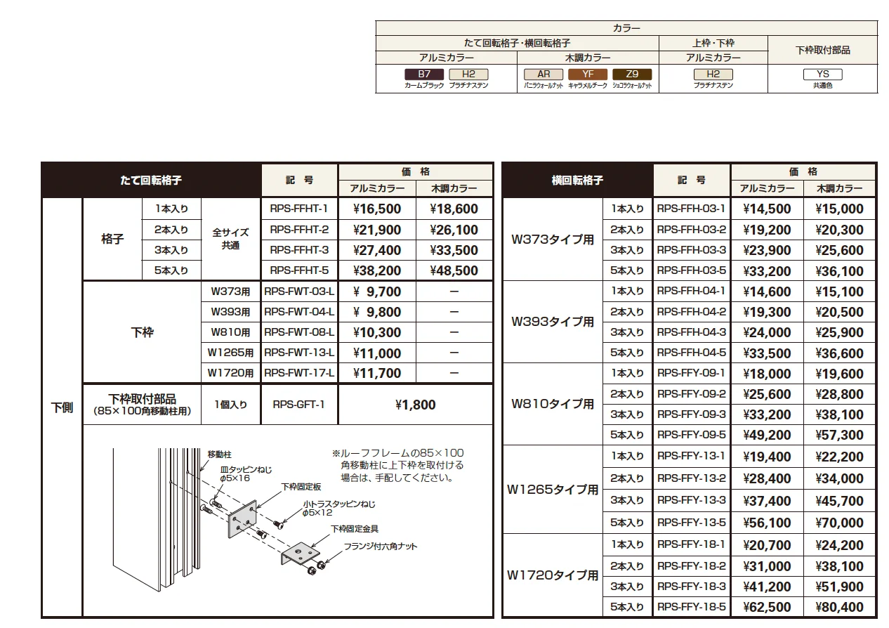 リレーリア 機能パネル 横型タイプ〈W810・W1265・W1720〉（ルーフフレーム用）【2023年版】_価格_4