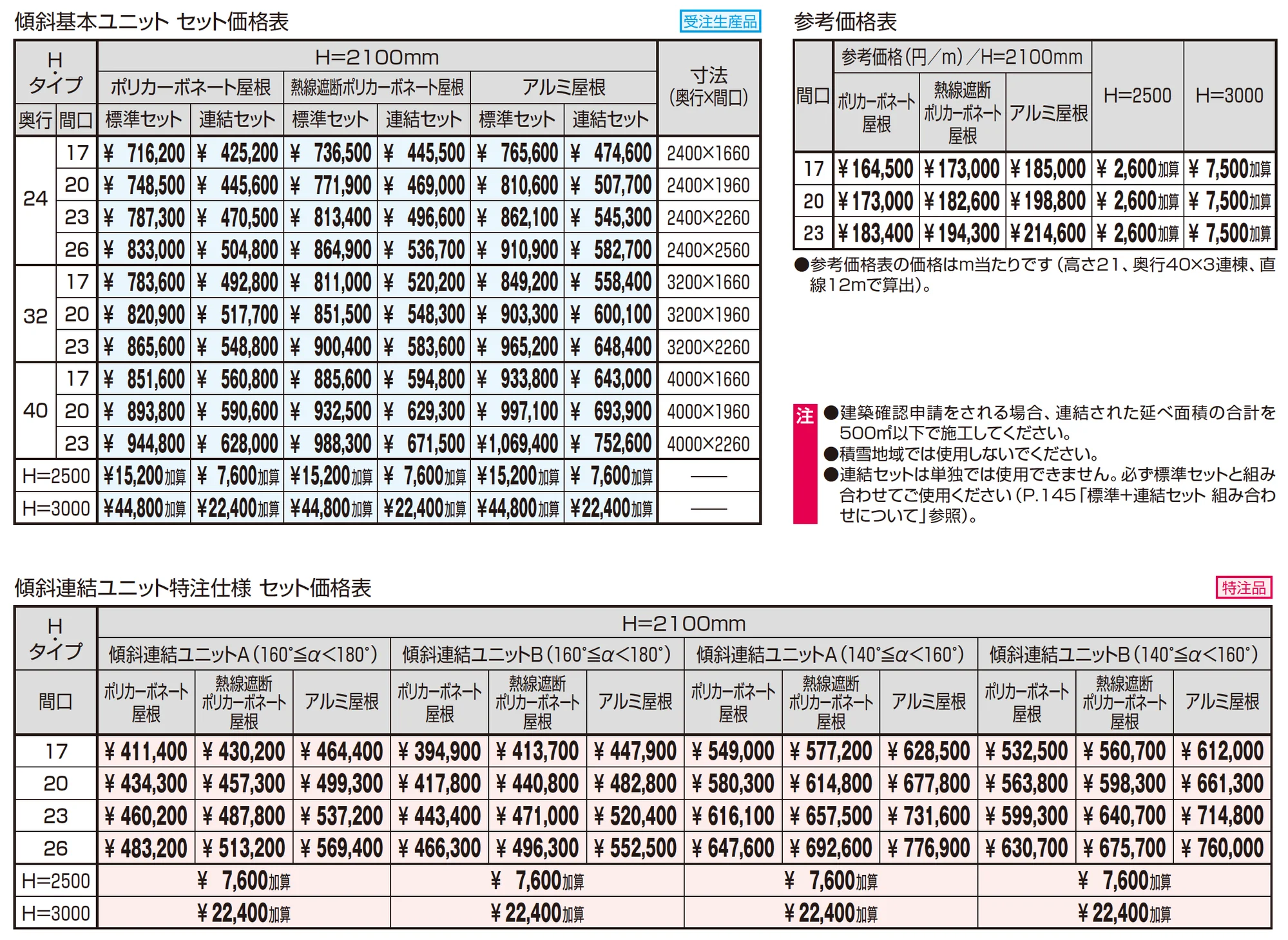ブレラウェイS 一本柱タイプ(センター柱) 傾斜基本ユニット_価格_1