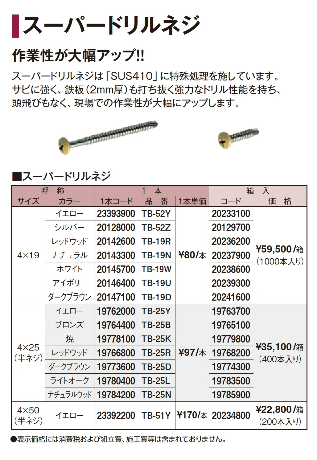 スーパードリルネジ【2026年版】_価格_1
