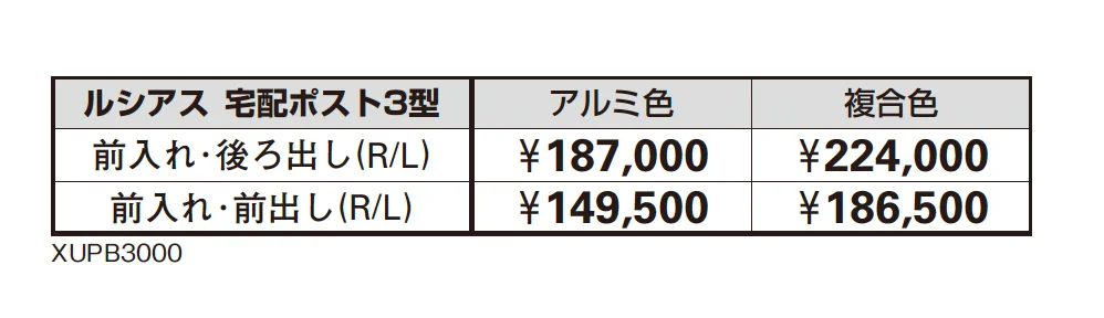 ルシアス 宅配ポスト3型【2025年版】_価格_1