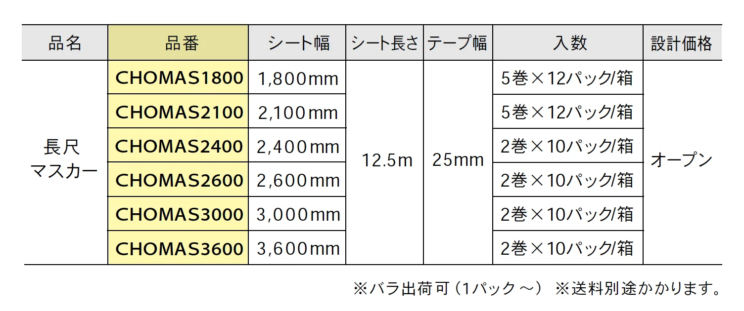 長尺マスカー(布テープ付)【2025年版】_価格_1