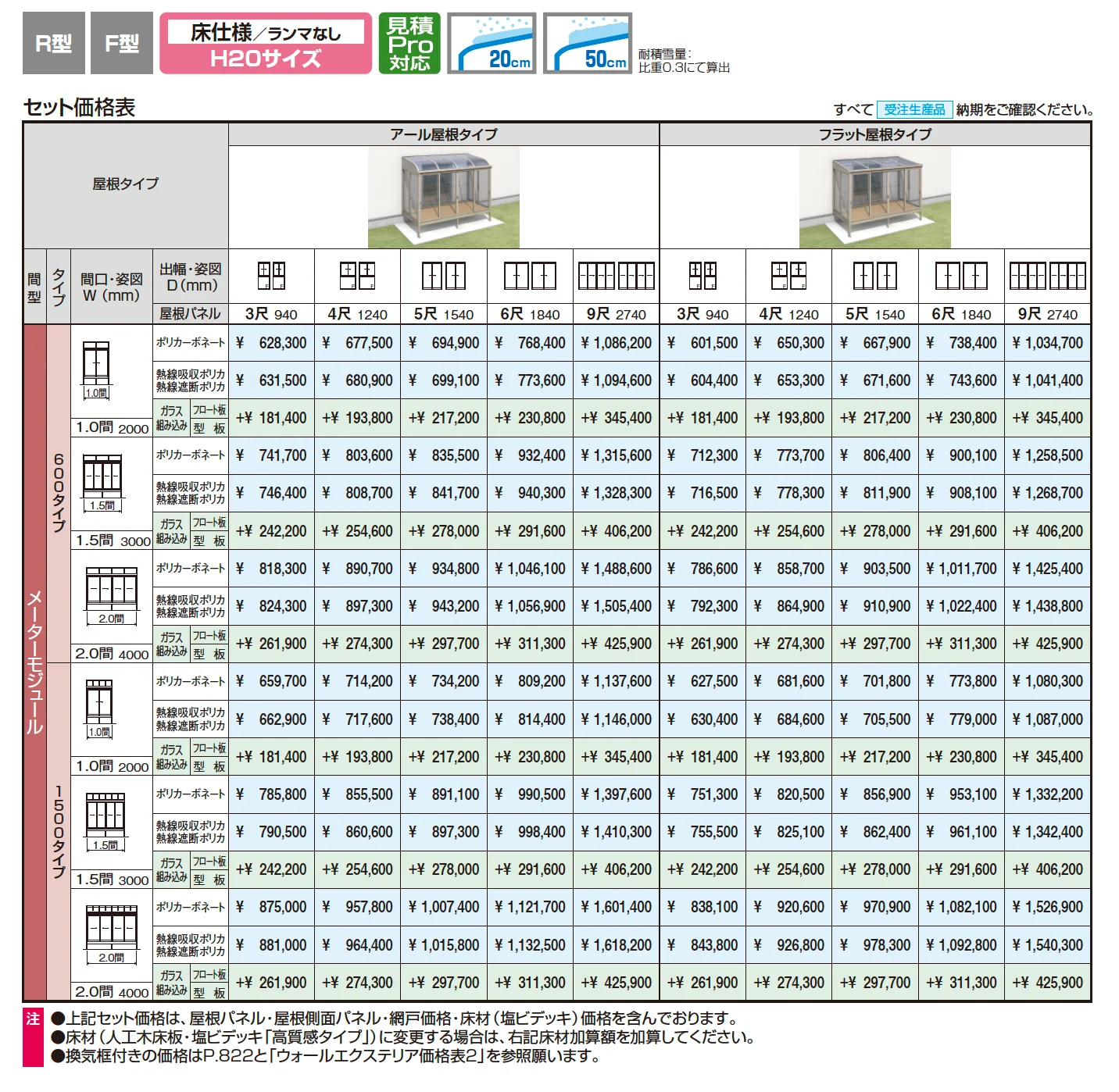 晴れもようwith(床仕様/ランマなし H20サイズ メーターモジュール)_価格_1