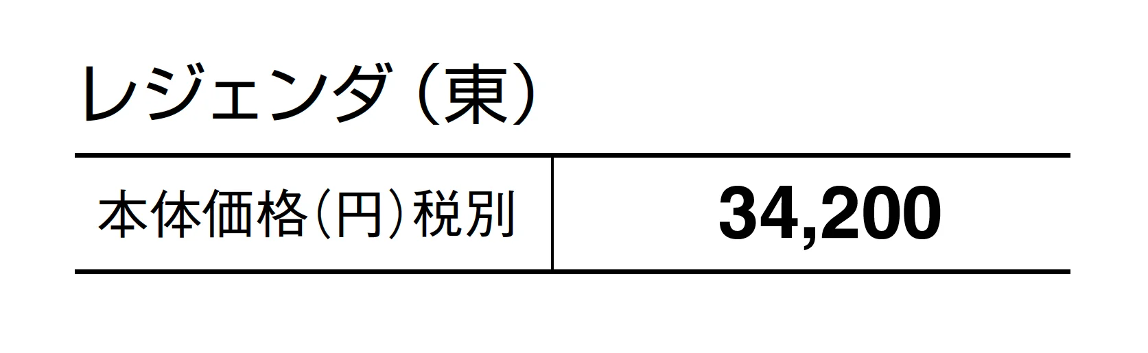 レジェンダ_価格_1