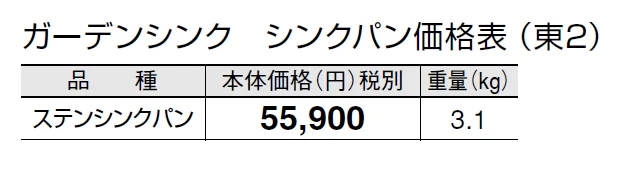 ガーデンシンク シンクパン【2024年版】_価格_2