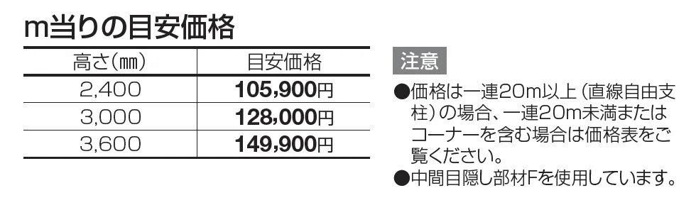 ルーバー フェンス ERF2S型(2段仕様)【2023年版】_価格_1