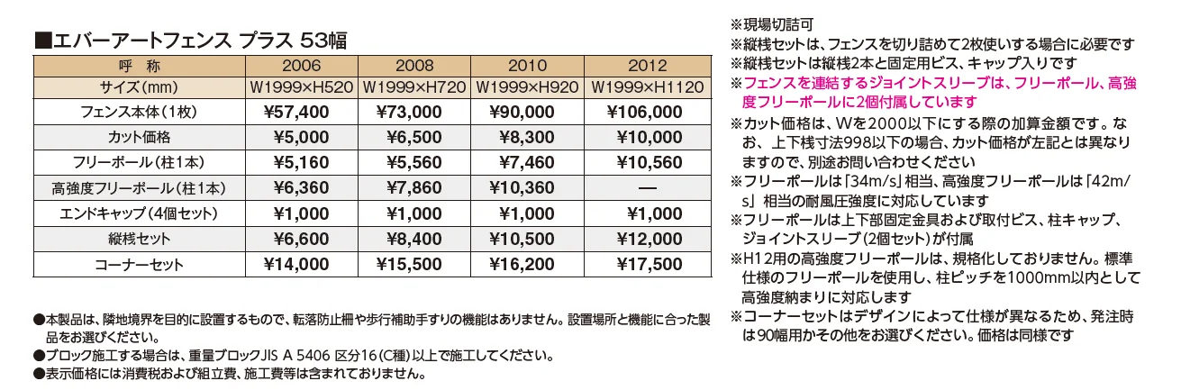 エバーアート®︎フェンスプラス 53幅【2024年版】_価格_1