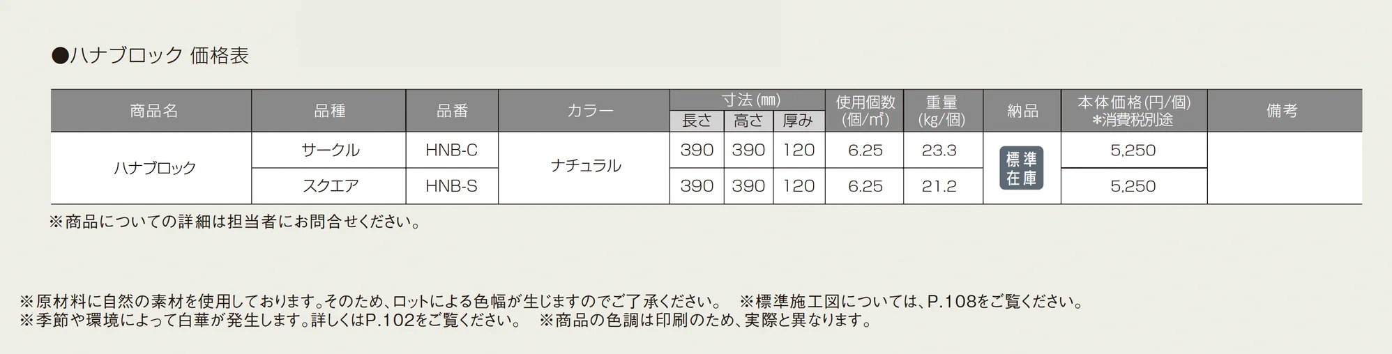 ハナブロック_価格_1