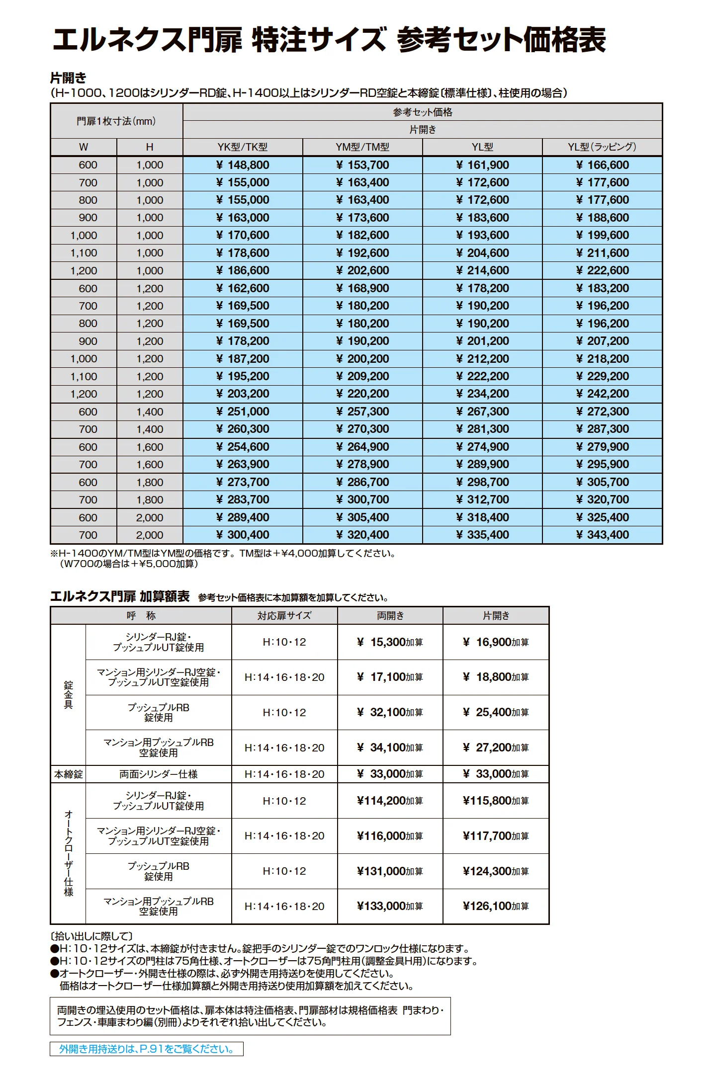 エルネクス門扉 M-YL型_価格_4