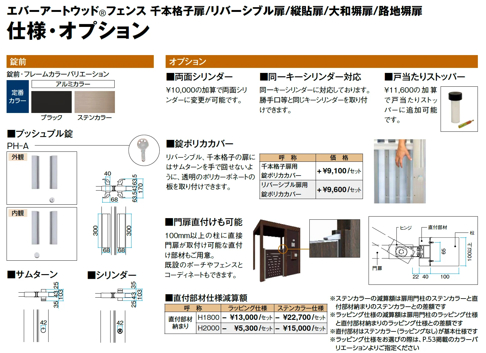 エバーアートウッド®︎フェンス 縦貼扉/大和塀扉/路地塀扉_価格_2