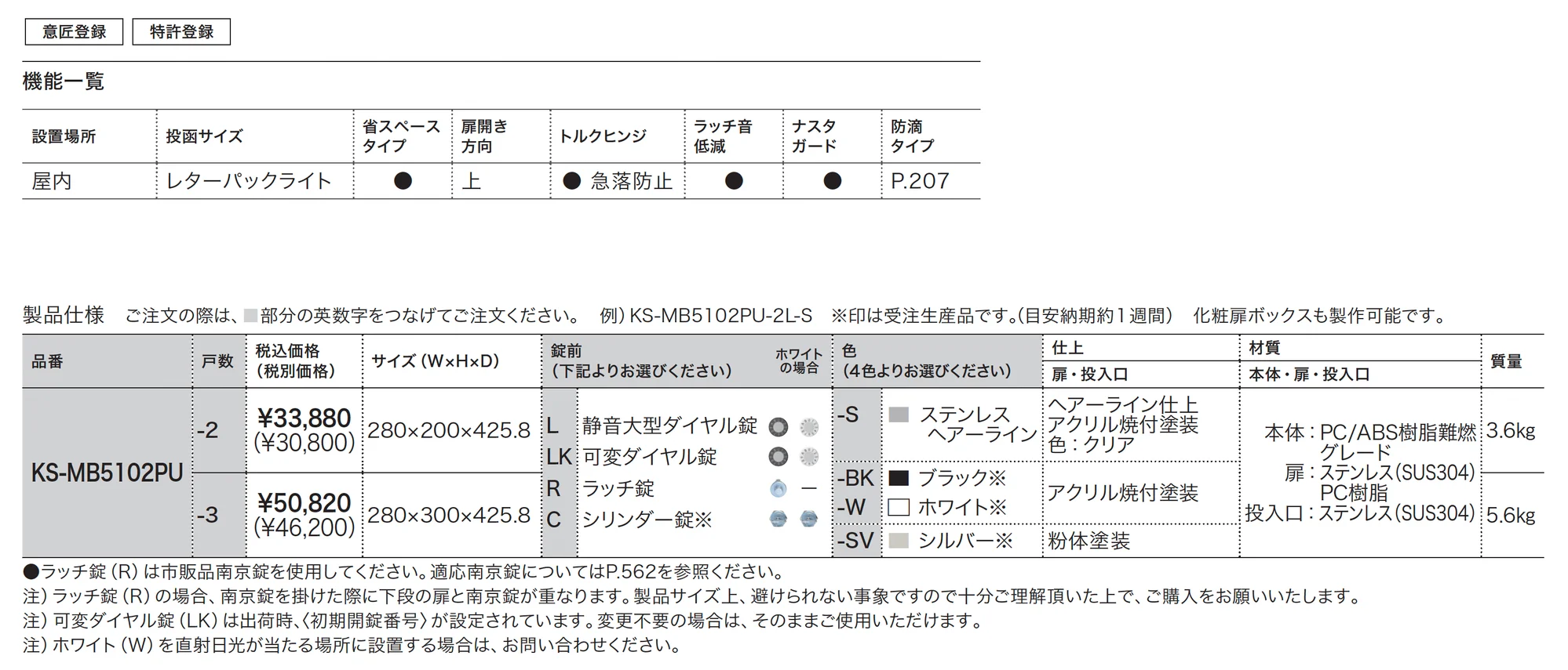D-ALL  屋内タイプ 前入後出 MB5102_価格_1