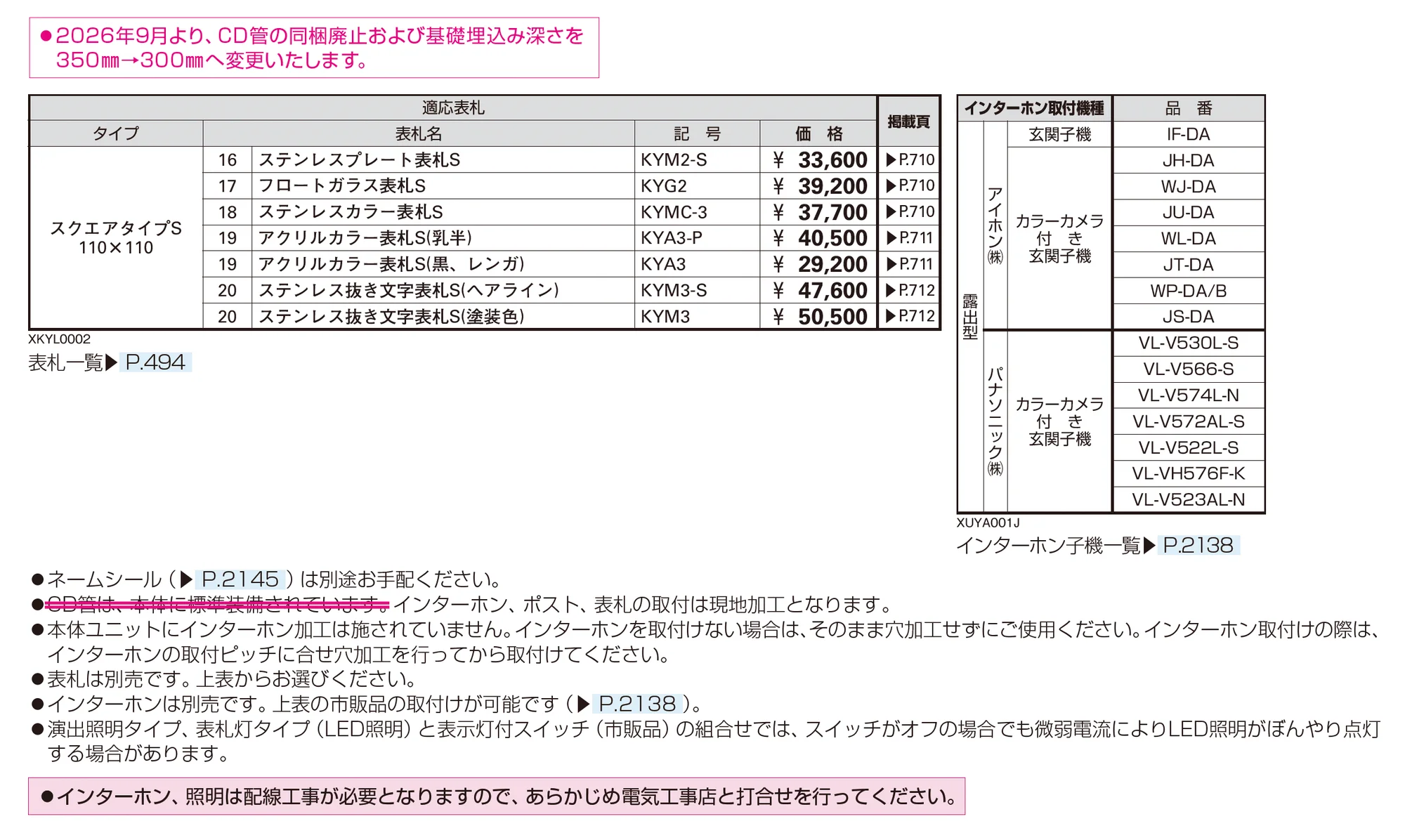 ルシアス ポストユニット SE02型_価格_2