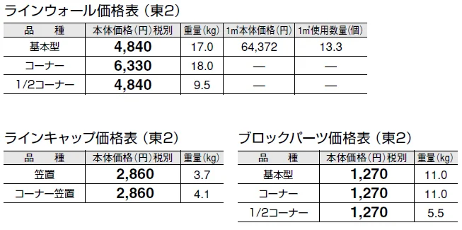 ラインウォール【2024年版】_価格_2
