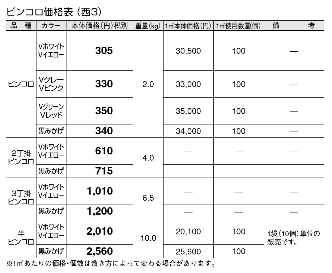 ピンコロ/2・3丁掛ピンコロ【2024年版】_価格_5