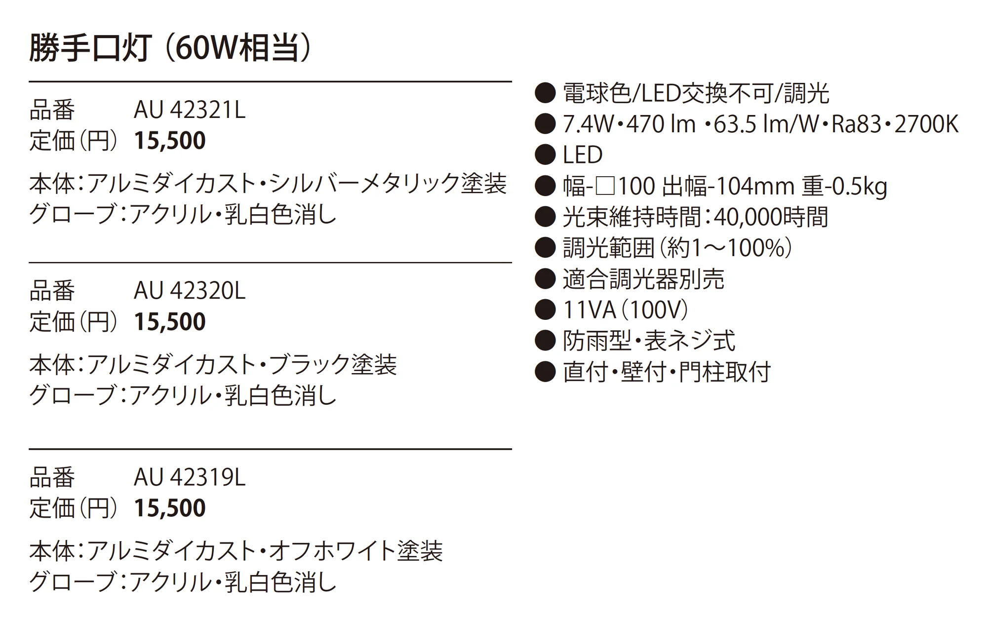 勝手口灯 _価格_1