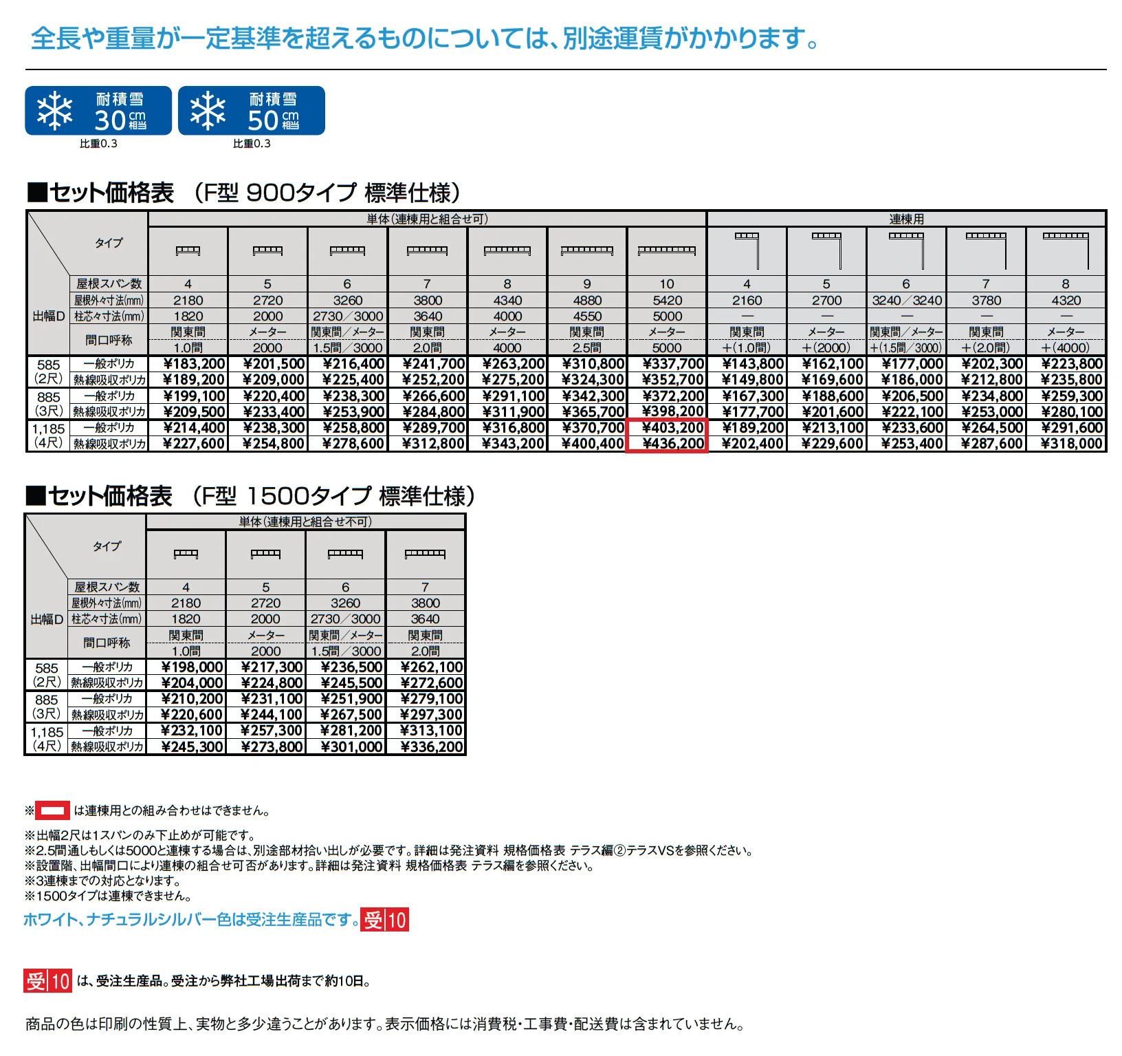 テラスVS F型 ルーフタイプ_価格_1
