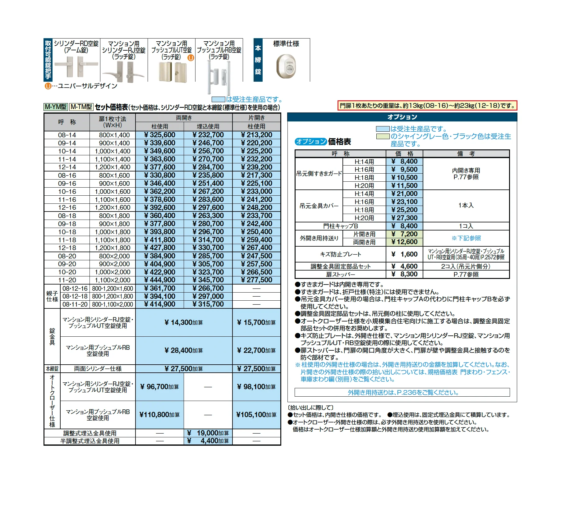 エルネクス門扉 M-TM型_価格_2