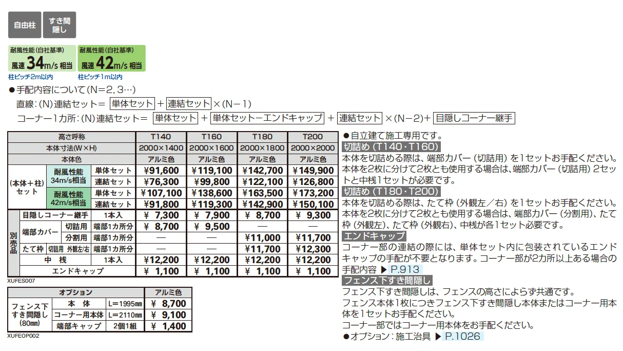 シンプレオ スクリーンフェンス YS3S型 横スリット【2025年版】_価格_1
