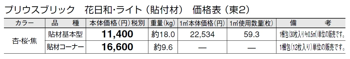 プリウスブリック 花日和・ライト(貼付材)【2024年版】_価格_2