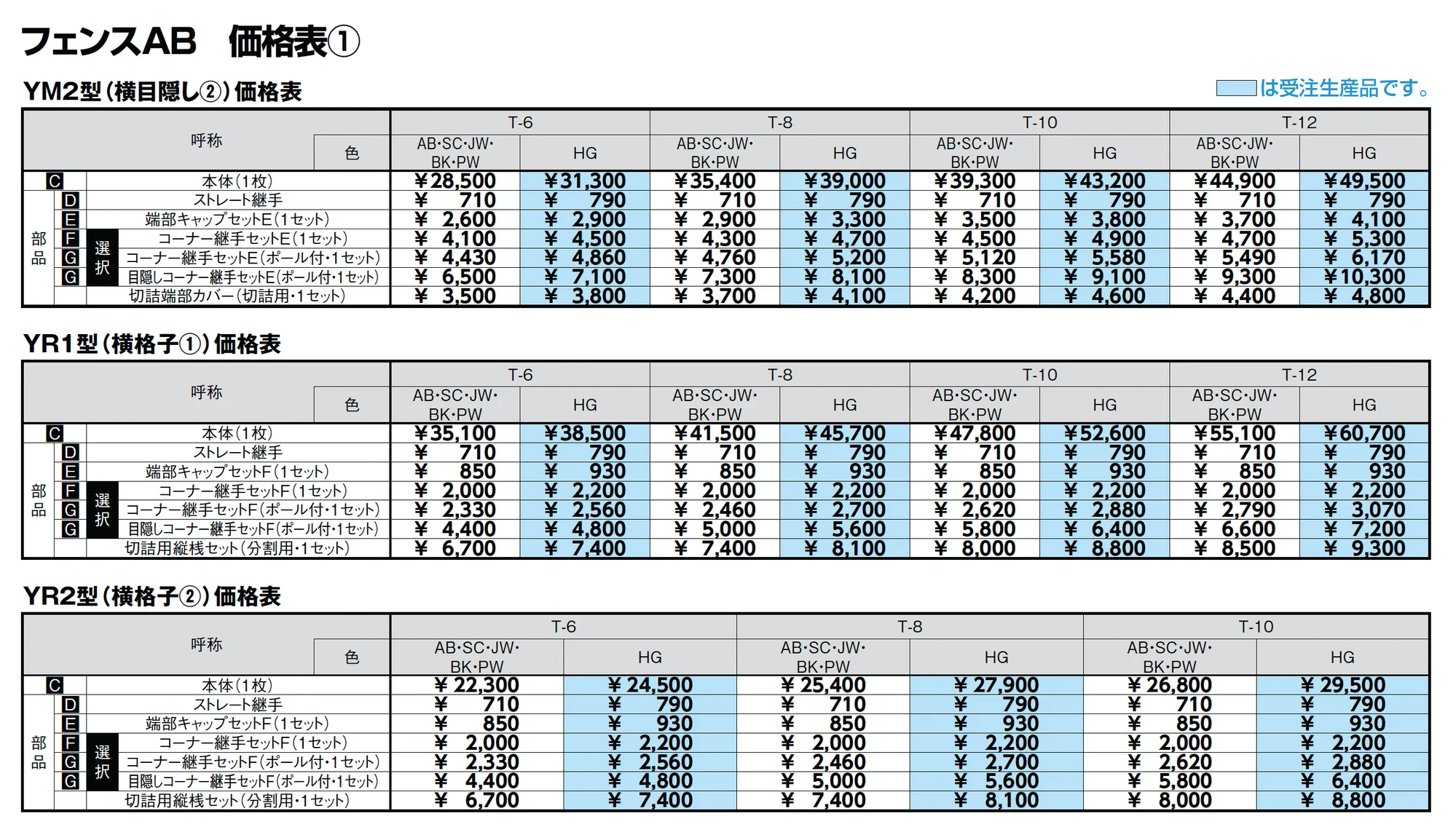 フェンスAB 多段柱(3段柱)_価格_8