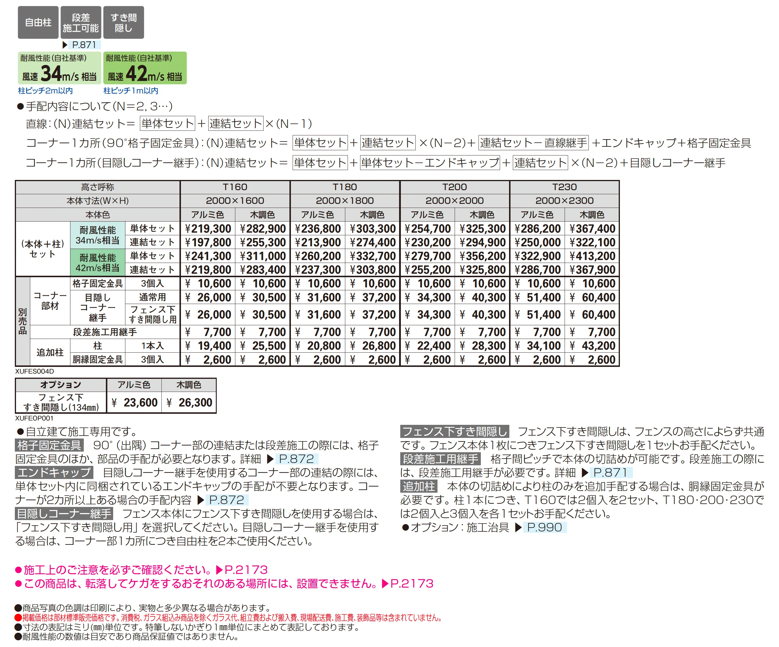 ルシアス スクリーンフェンス S04型_価格_1