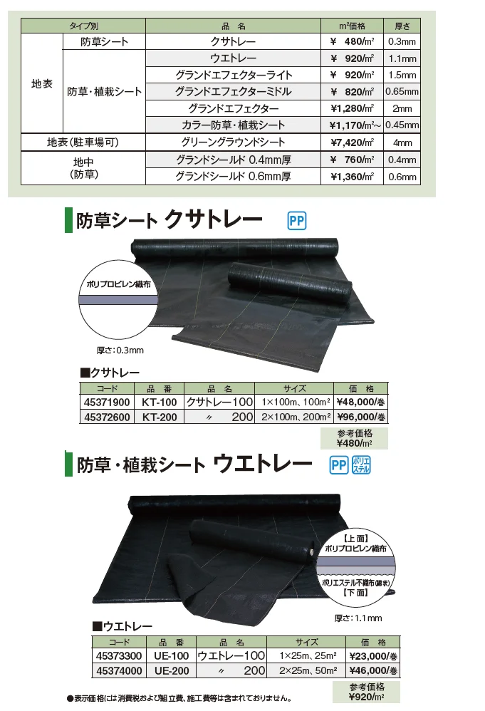 防草・植栽シート【2024年版】_価格_1