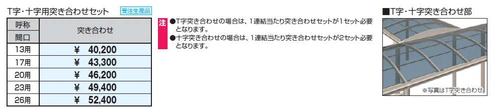 ファインロードS 両支持タイプ／3000N/㎡ 積雪地域型 T字・十字用突き合わせセット_価格_1