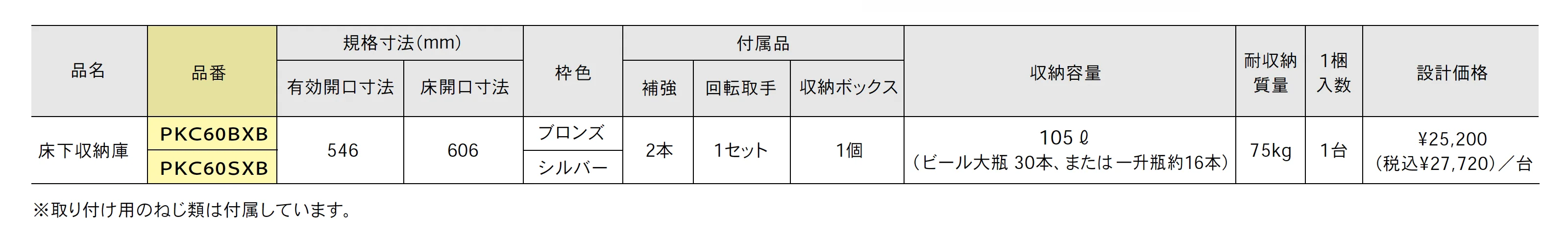 アルミ枠床下収納庫 気密タイプ【2025年版】_価格_1