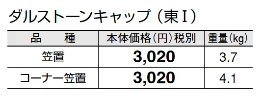 ダルストーンキャップ【2025年版】_価格_1