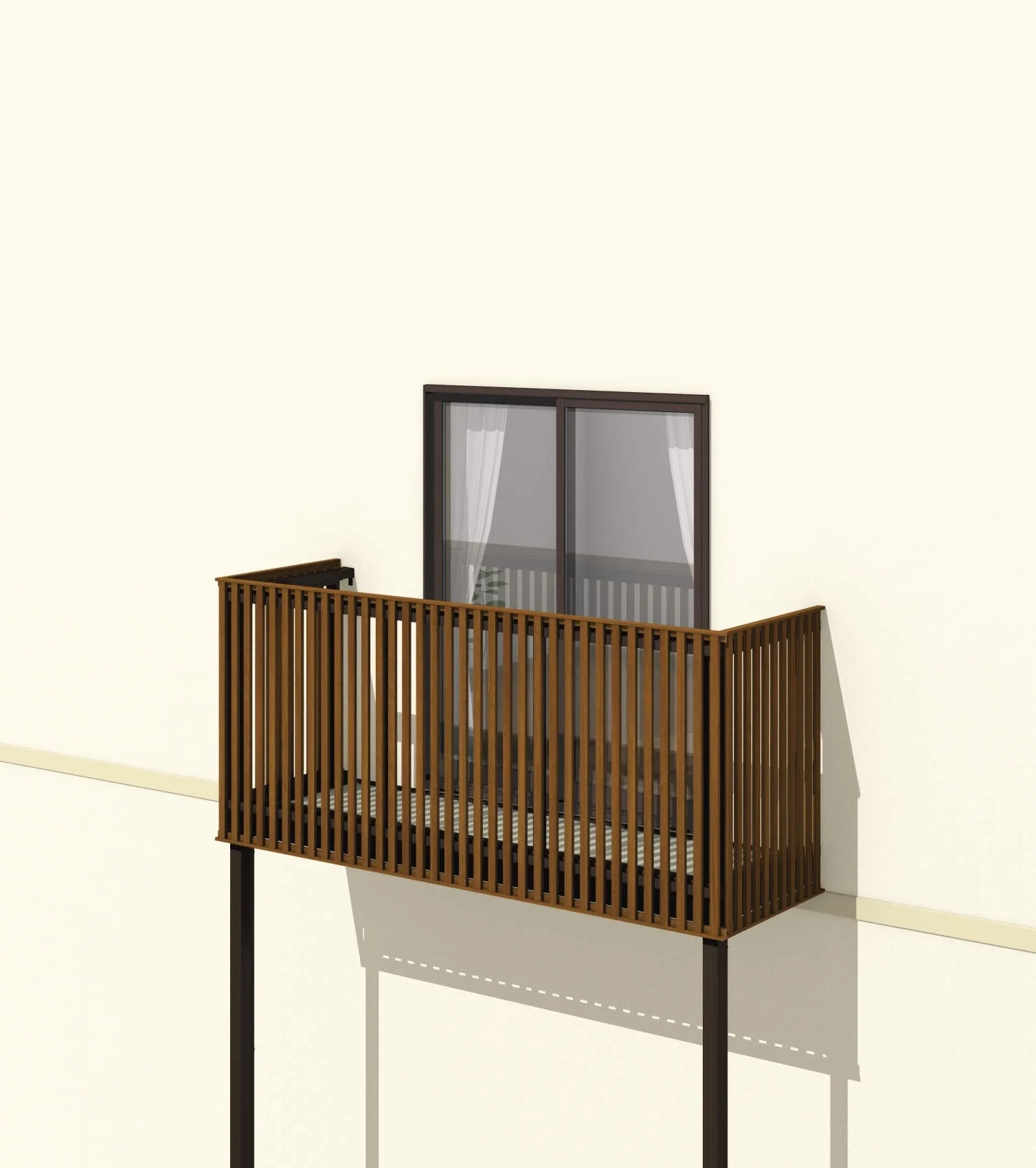 三協アルミの「オルネ特注品(柱建て式 たてスリット)」