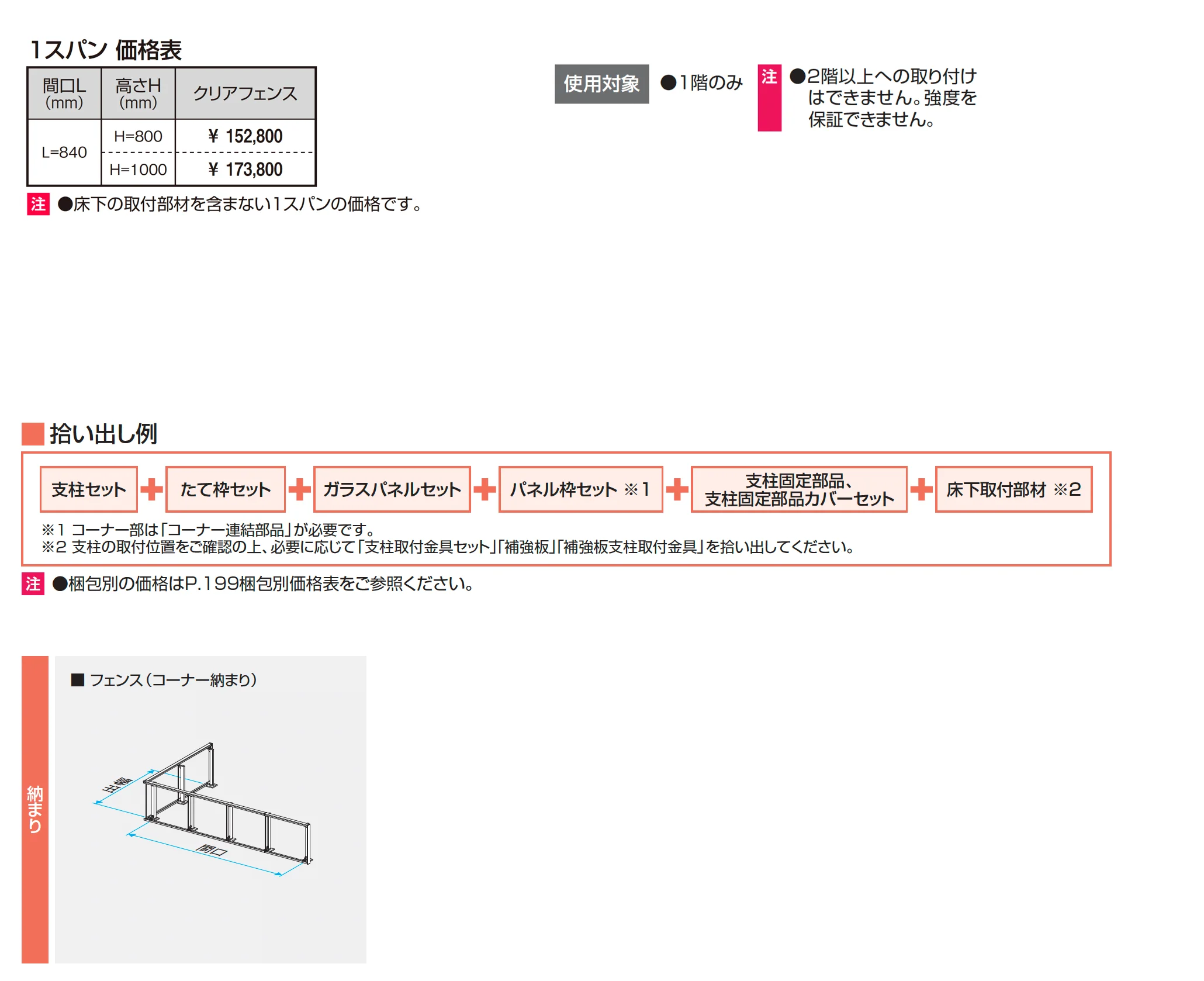 ラステラ (クリアフェンス〈ガラス〉 フェンス)【2025年10月価格改訂版】【廃番】_価格_1