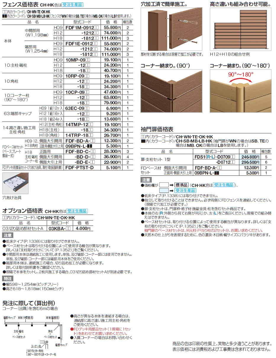 ファンデッキ FDフェンス1型/袖門扉1型【2024年版】_価格_1