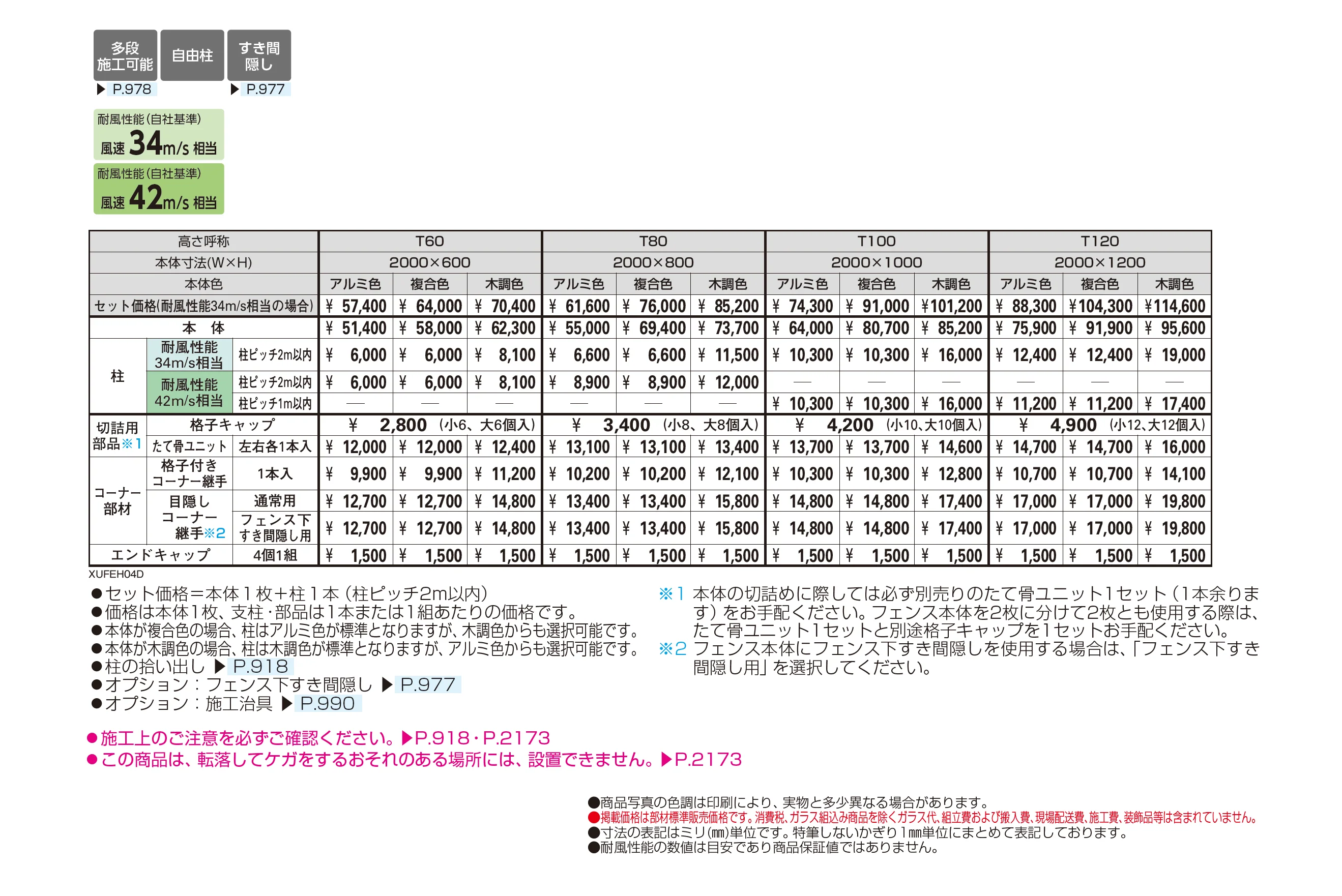 ルシアス フェンス H04型_価格_1